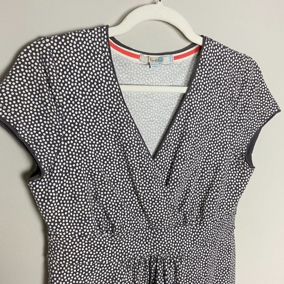 Boden Surplice Sheath Dress Womens 6 Short Sleeve Career Polka Dot V Neck - Picture 2 of 7